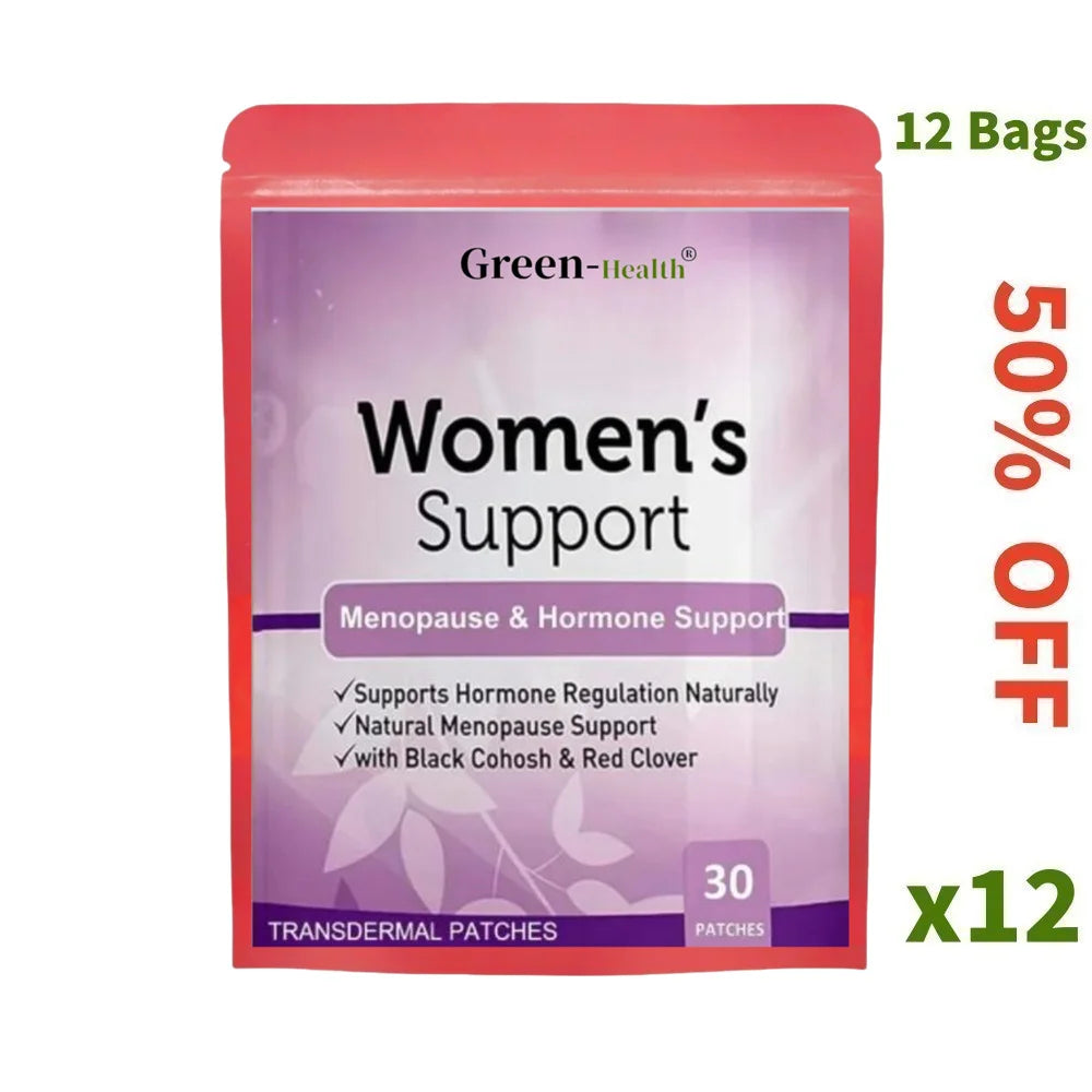 Womens Support Transdermal Patches Hormone Regulation Menopause Support -30 Patches One Month Supply