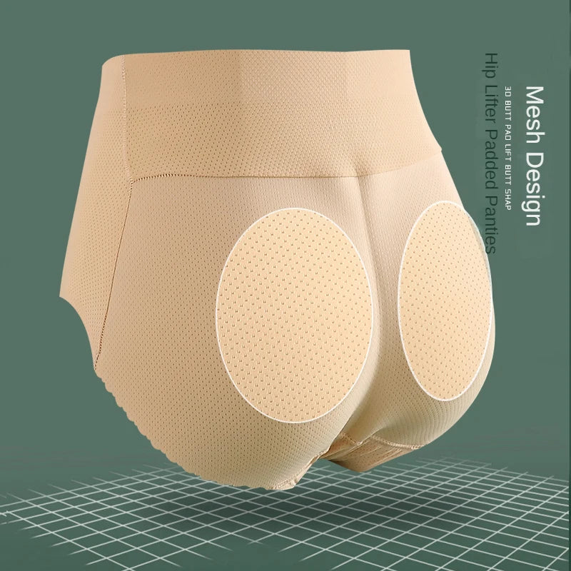 Women Butt Pad Enhancer Panties Hip Padded Underwear Tummy Control Butt Lifter Shapewear Panty Seamless Fake Buttock Slim Briefs