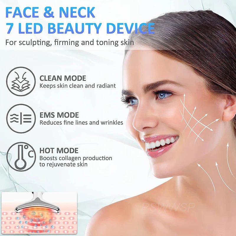 Facial & Neck Massager - Beauty Device for Lifting & Skin Tightening