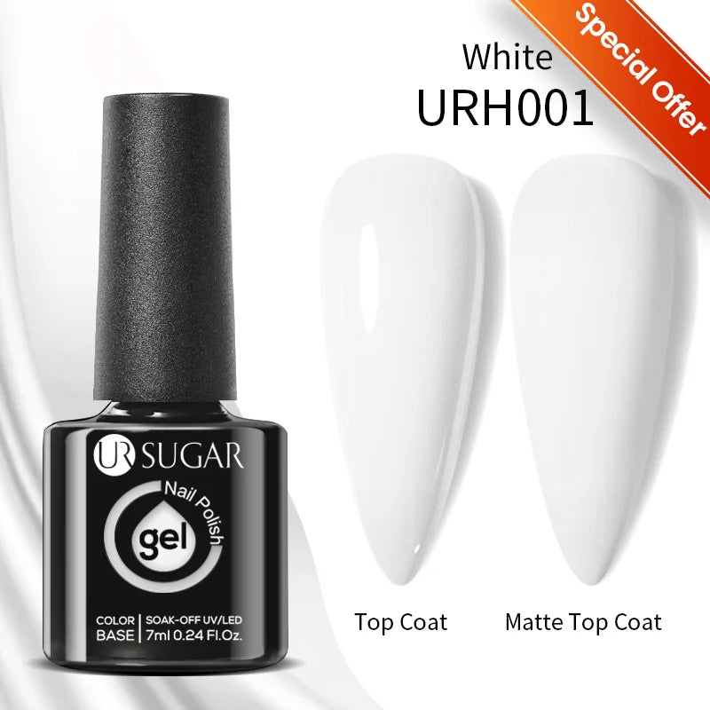 UR SUGAR 7ml Nude Crystal Rubber Base Gel Natural Color Semi Permanent Soak off UV LED Gel Nail Art Varnish