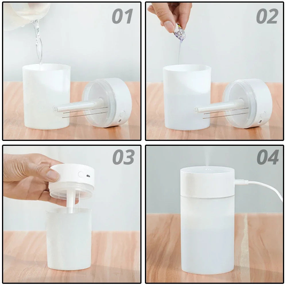 Portable Smart Humidifier & Aroma Diffuser