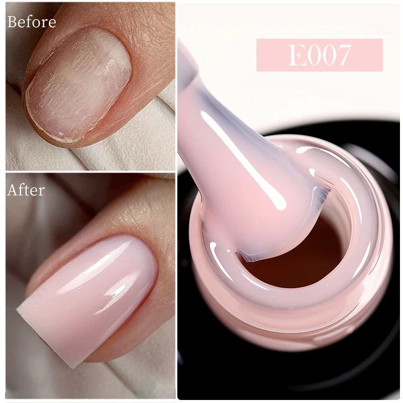 UR SUGAR 7ml Nude Crystal Rubber Base Gel Natural Color Semi Permanent Soak off UV LED Gel Nail Art Varnish