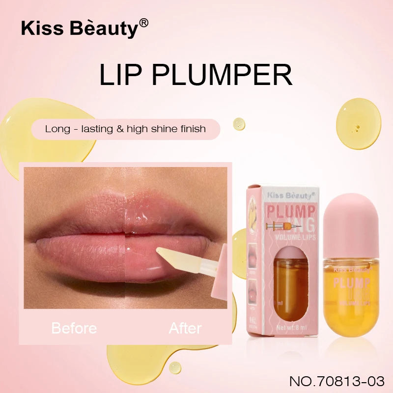 Long Lasting Lip Plumper Oil - Instant Lip Volume & Sexy Gloss