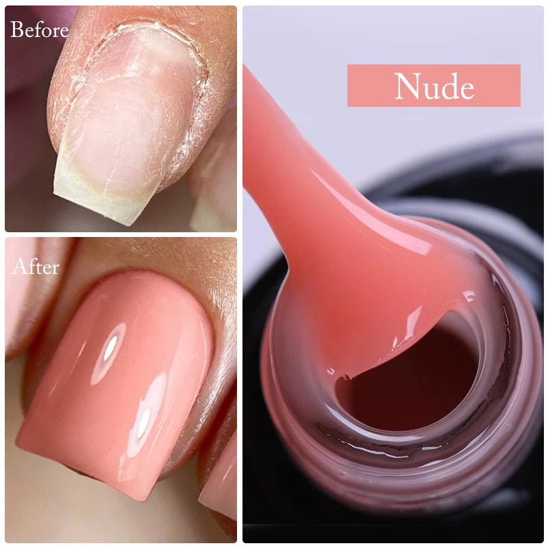 UR SUGAR 7ml Nude Crystal Rubber Base Gel Natural Color Semi Permanent Soak off UV LED Gel Nail Art Varnish