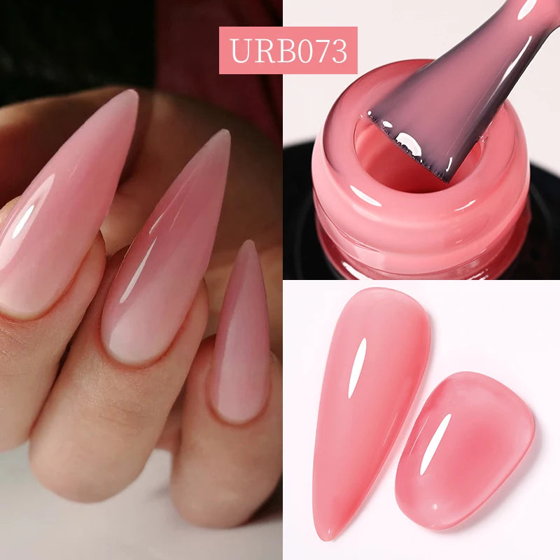 UR SUGAR 7ml Nude Crystal Rubber Base Gel Natural Color Semi Permanent Soak off UV LED Gel Nail Art Varnish