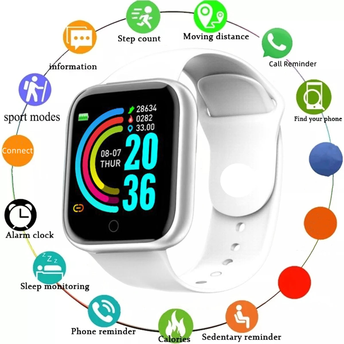 Smartwatch 116Plus D13 Y68 - Fitness Tracker & Stylish Companion