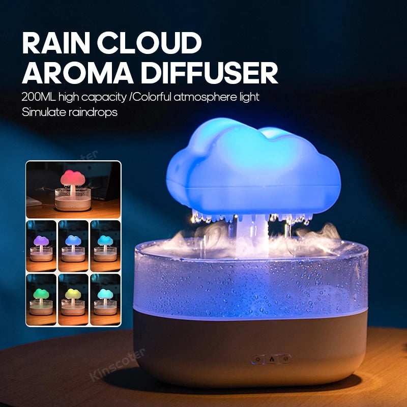 KINSCOTER Zen Rain Clouds – Aroma Diffuser and Humidifier That Captivates!