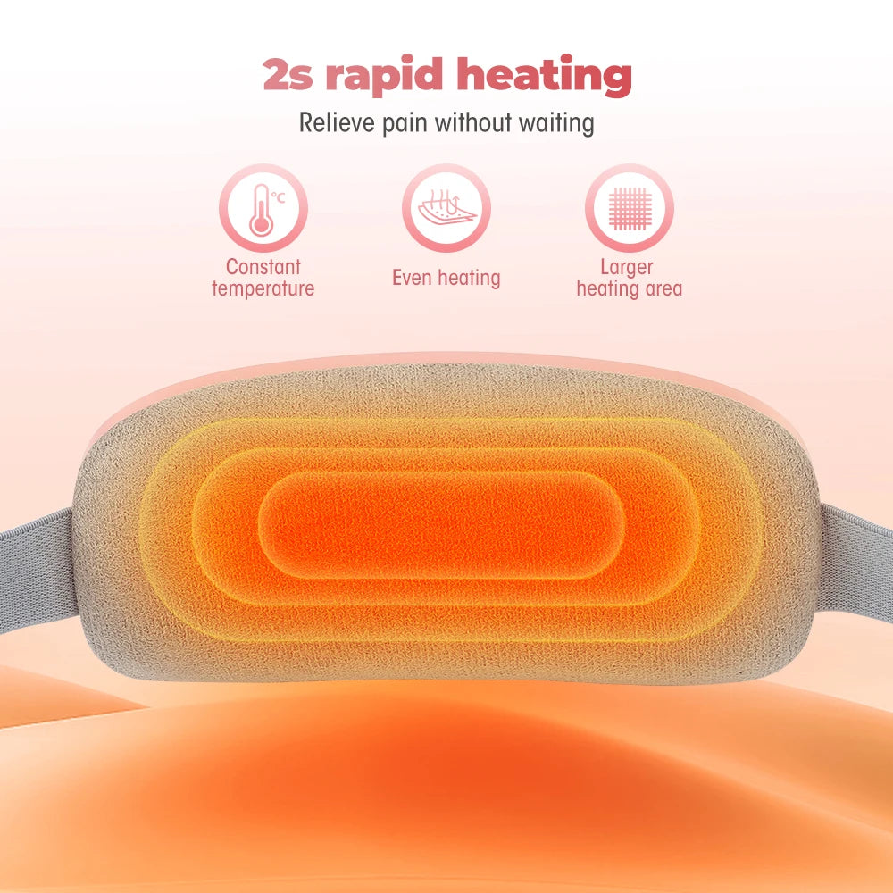 Electric Heating Belt Women Warming Menstrual Period Pain Relief Device Menstrual Cramp Massage Vibrator Abdominal Warmer Pad