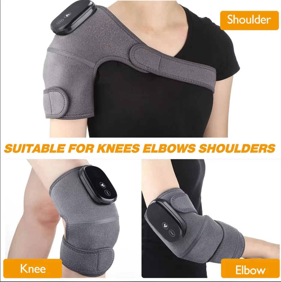 LED Heating & Vibration Shoulder Massager – Pain Relief and Relaxation Redefined"