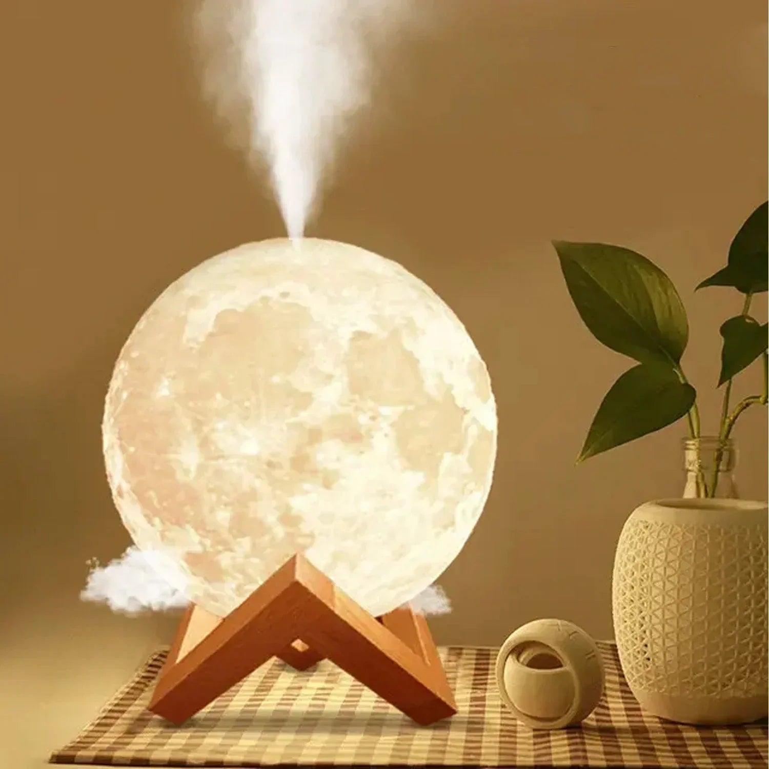 3D Moon Lamp with Humidifier and Aromatherapy – A Touch of Beauty and Wellness