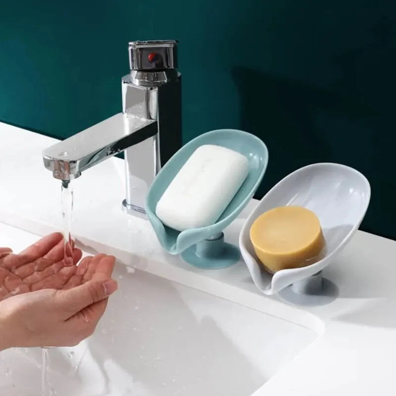 Leaf-Shaped Soap Holder Set - Style & Function for Your Home