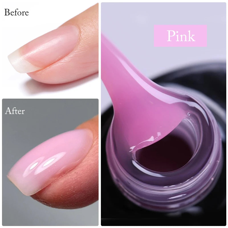 UR SUGAR 7ml Nude Crystal Rubber Base Gel Natural Color Semi Permanent Soak off UV LED Gel Nail Art Varnish