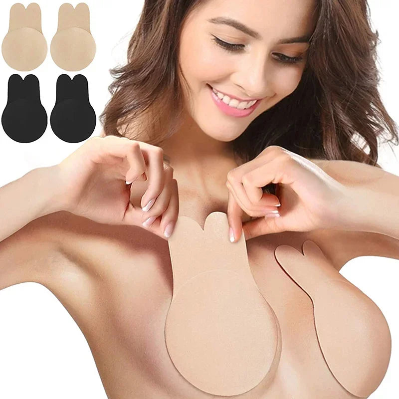 Adhesive Silicone Bra – Strapless & Invisible Push-Up for Effortless Comfort